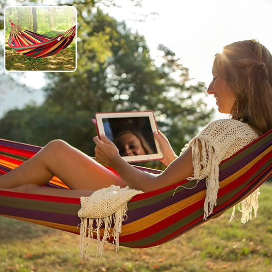 Hamac camping adapte aux moments de calme dans la nature
