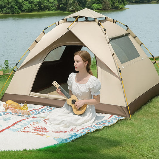 Tente de campement securisee et confortable